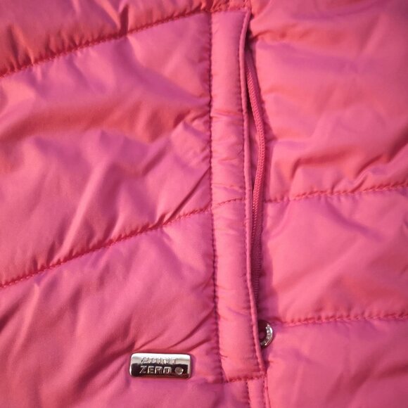 Point Zero Nicole Benisti Girls Size Small Pink w/ Dark Grey Puffy Vest - Picture 4 of 12